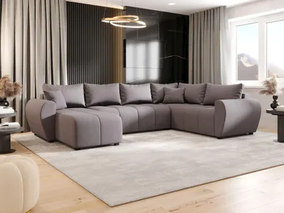 Image de CANAPE MOLISA U PLUS Cosmic 160 Droit avec fonction sommeil Canapé en forme de U avec coffre de rangement Canapé salon Canapé-lit Coffre de rangement Canapé-lit