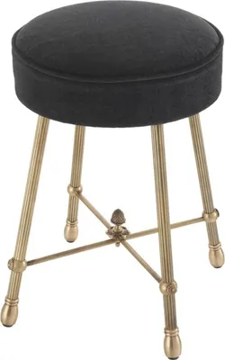 Produktbild von Casa Padrino Luxus Hocker Antik Messing / Schwarz 33,5 x H. 48 cm - Hotel Möbel