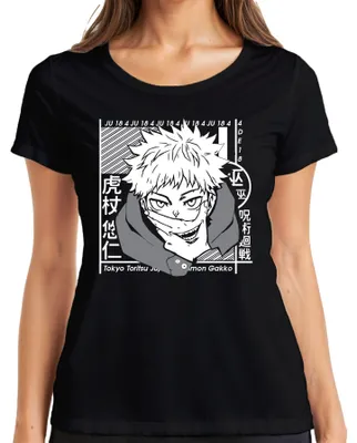 Immagine prodotto di Jujutsu Kaisen Itadori Yuji Anime Manga Fan Gift Cosplay Ladies T-Shirt, Nero, S