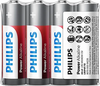 Immagine prodotto di PHILIPS AA 4 BATTERIE ALCALINE Phil-LR6P4F/10