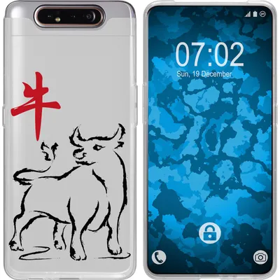 Produktbild von PhoneNatic Case kompatibel mit Samsung Galaxy A80 Silikon-Hülle Tierkreis Chinesisch M2