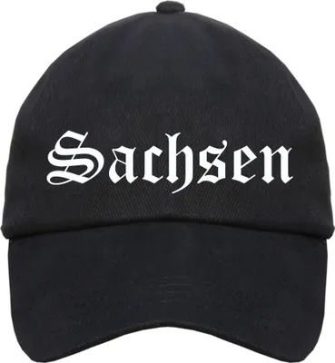 Produktbild von Sachsen Cappy - Altdeutsch bedruckt - Schirmmütze Cap Einheitsgröße Schwarz