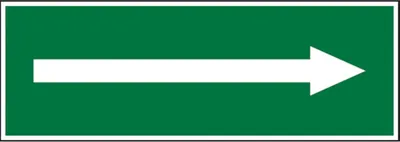 Produktbild von Dreifke® Rettungszeichen, gerader Pfeil | PVC langnachleuchtend | 300x105 mm,...