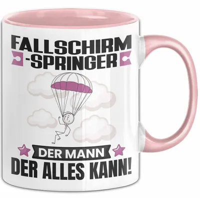 Produktbild von Fallschirmspringer Tasse Geschenk für Fallschirmspringer Der Mann Der Alles Kann Geschenkidee zum Geburtstag (Rosa)