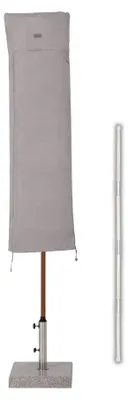 Zdjęcie produktu dla Pokrowiec ochronny Sekey do parasoli ogrodowych, osłona na parasol, odporna na rozdarcia, szara, 260×65 cm