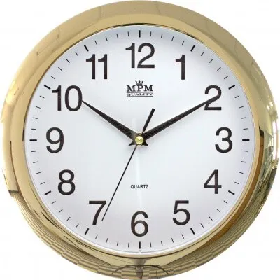 Obrázok produktu pre Nástenné hodiny MPM, 2452.80 zlatá, 28cm
