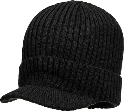 Image de Casquette d'hiver noire avec visière