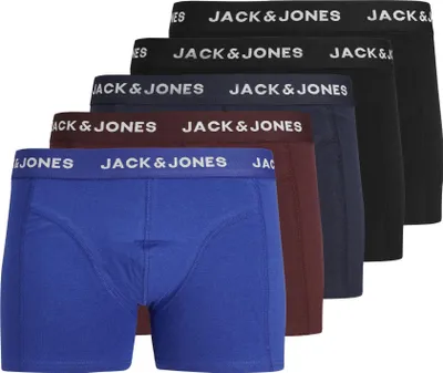 Produktbild von JACK & JONES Boxershorts 5er-Pack Kurze Unterhosen Logo Print JACBLACK  Größe: XXL