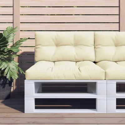 Obrázok produktu pre Odolné paletové vankúše krémové 70x40x12 cm textilné vankúše na záhradný nábytok nábytok2841597