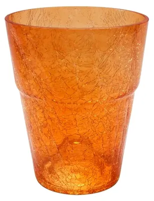 Produktbild von Blumentopf rund Orchideentopf Orchidee D 130 mm H 165 mm Glas Übertopf Kristall Glasscherben orange