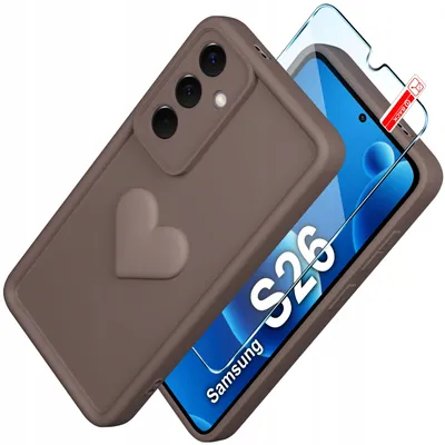 Zdjęcie produktu dla Etui Do Samsung S26 Silikonowe Matowe Serce + Szkło Ochronne 9H
