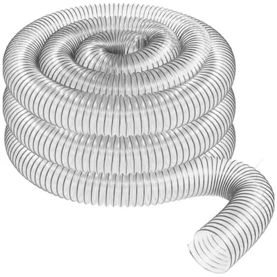 Image de Tuyau d'aspiration en PVC transparent, pour aspirateur d'atelier, diamètre 50 mm
