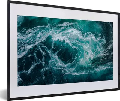 Produktbild von MuchoWow® MuchoWow® Gerahmtes Poster Meer - Norwegen - Wasser 60x40 cm - Poster mit zchwarzem Bilderrahmen - Schlafzimmer - Plakat in Rahmen - Drucken