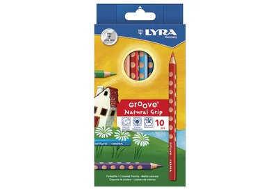 Immagine prodotto di LYRA L3811100 Matita colorata Groove - Ø 4,3 mm, 10 colori assortiti, scatola di cartone