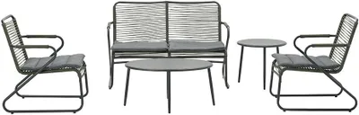Productafbeelding van Hermes loungeset 5-dlg c.bl/rope moss gr dia. 5mm/mystic gr Garden Impressions