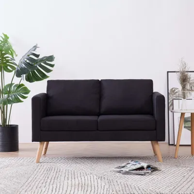 Produktbild von The Living Store 2-Sitzer-Sofa Stoff Schwarz