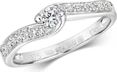Produktbild von 9 Karat (375) Weißgold Diamant Damenring Brillant-Schliff 0.25 Karat H - PK1, 50 (15.9); TRS31601RSK
