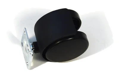 Zdjęcie produktu dla 4 sztuki kółek meblowych z płytką, kółka skrętne, kółka stałe, kółka bez hamulca, 40 mm