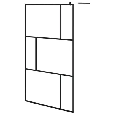 Obrázok produktu pre vidaXL Sprchová zástena pre sprchové kúty s tvrdeným sklom čierna 115x195 cm