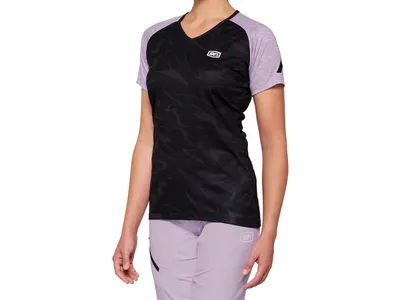 Produktbild von Airmatic Womens Short Sleeve Jersey - Black/Lavender - XL