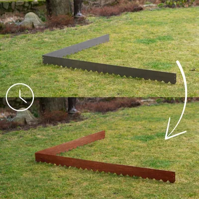 Produktbild von CORGARDEN Modo Gartenrandstein 92 x 14 cm, Cortenstahl CORGARDEN 1022