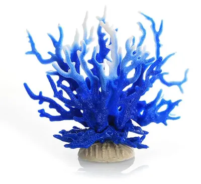Produktbild von Aquariendekoration - Korallenornament - Künstliche Korallenpflanze, Kunststoff, Realistischer Riff-Look, Für Aquarium, Zuhause & Büro - Blau Weiß
