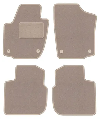 Produktbild von Velours-Fußmatten für Skoda Rapid 2013-2019 (Liftback/Limousine/Spaceback) – 4-tlg, Beige, passgenau – Wielganizator LUX
