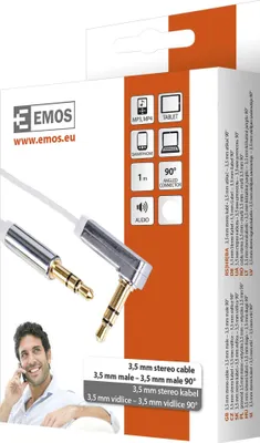 JACK kabel 3,5mm stereo, vidlice - 3,5mm vidlice 1m