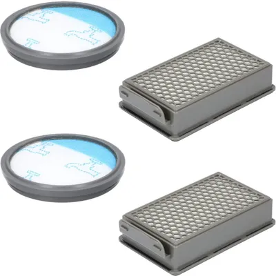 Produktbild von McFilter I 2x Filterset geeignet für Rowenta RO3731EA Compact Power Cyclonic Staubsauger, enthält 4 Filter - 2 Filterkassette, 2 x Rundfilter, Alternative für ZR005901