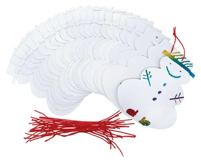 Productafbeelding van Colorations Schneemann Krabbelkaarten Knutselset - Winterdecoratie, 24 stuks