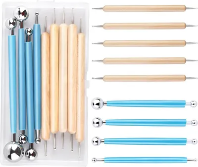 Image de Dotting Tool Set pour le nail art et le rock art painting - 9 pièces