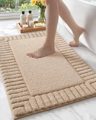 Immagine prodotto di Tappetino antiscivolo per il bagno, grande, 60 x 90 cm, assorbente, lavabile, in morbida microfibra