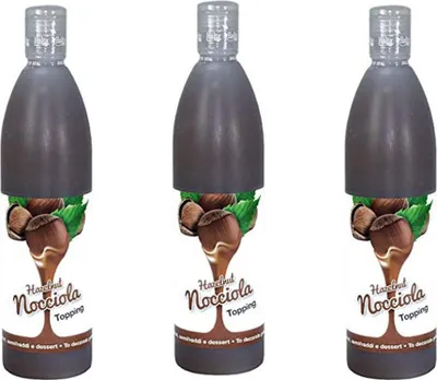 Produktbild von 3x Halta Topping Nocciola sauce Haselnuss 650 g für Desserts Kuchen Eis