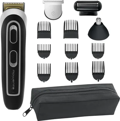 Produktbild von Rowenta TRIM & STYLE TN9140, Schwarz, Silber, 0,5 mm, 4,2 cm, Bart, Ohr, Nase, Edelstahl, Akku