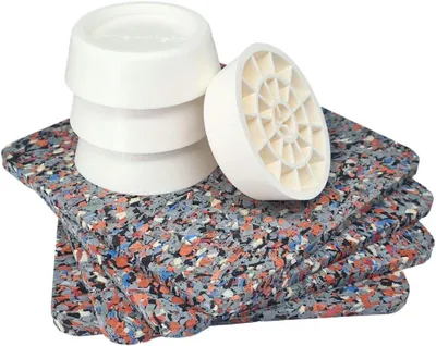 Imagen del producto de Alfombrilla antivibraciones, de 4 piezas, antideslizante, para lavadora y secadora