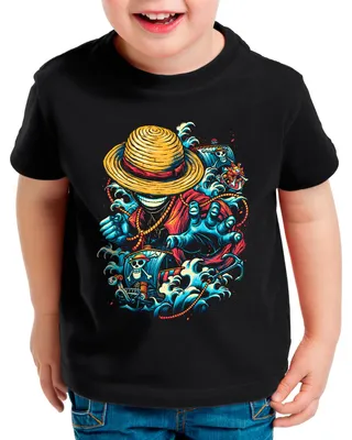 Produktbild von style3 Pirate in Action Kinder T-Shirt anime manga luffy cosplay