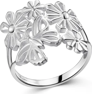 Produktbild von MATERIA by Matthias Wagner Schmetterling Ring Silber 925 Damenring Blumen filigran in 6 Größen SR-20