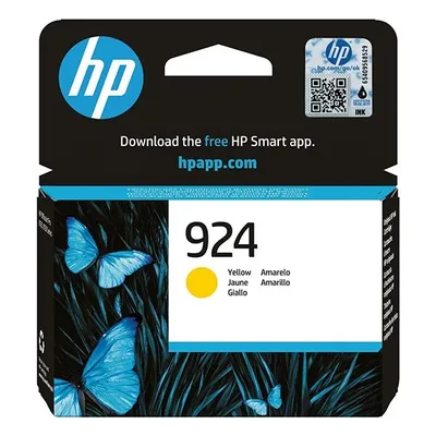 Obrázok produktu pre HP Žltá originálna atramentová kazeta 924, Štandardná výťažnosť, Žltá, 1 kusov, 400 strany, Balenie po jednom kuse