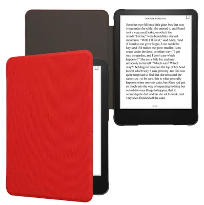 Produktbild von kwmobile Hülle kompatibel mit Amazon Kindle Paperwhite (2024)/Colorsoft - Nylon eReader Schutzhülle Cover Case - Rot