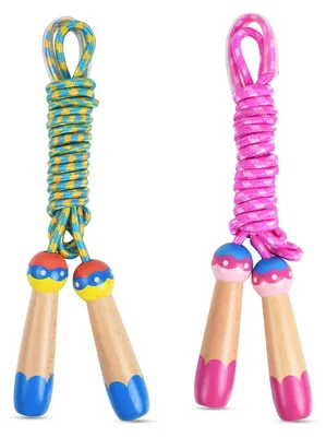 Productafbeelding van Kinderen Springtouw met Houten Handvat, 280 cm