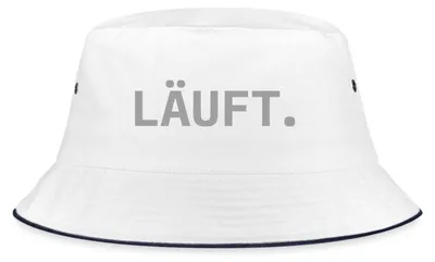 Produktbild von Spreadshirt Stromberg Läuft Fischerhut, L/XL (Caps), Weiß/Navy