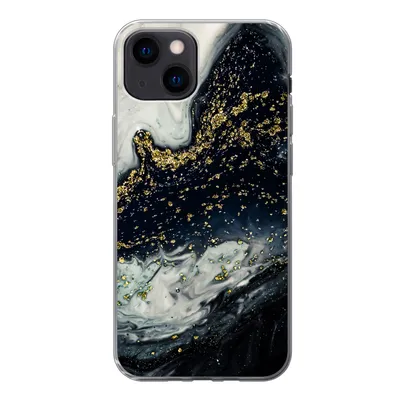 Produktbild von MuchoWow® Handyhülle Schutzhülle Hülle für iPhone 13 mini Marmor - Naturstein - Gold Silikon Softcase Handy Hülle - Softcase