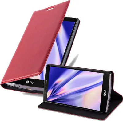Produktbild von Cadorabo Hülle für LG G4 / G4 PLUS Schutz Hülle in Rot Handyhülle Etui Case Cover Magnetverschluss