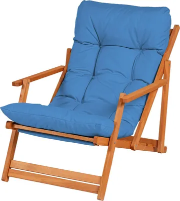 Produktbild von Dmora Outdoor-Stuhl Stintino blau, ein klappbarer Liegestuhl