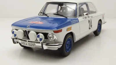 Zdjęcie produktu dla Model samochodu Solido w skali 1:18 BMW 2002 TII #24 biały 1969 Rallye Monte Carlo S1808603