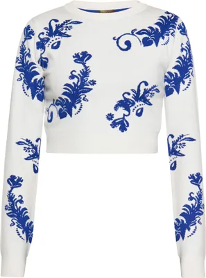 Produktbild von ebeeza damen pullover - wollweiss blau, L