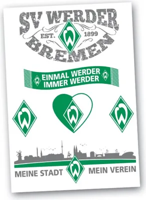 Produktbild von SV Werder Bremen Aufkleber-Set Motive 5tlg.