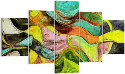 Produktbild von Bild auf Leinwand - Leinwandbild - Abstraktion modern - 125x70cm - Wand Bild - Wanddeko - Leinwanddruck - Bilder - Kunstdruck - Wanddekoration - Leinwand bilder - Wandkunst - EA125x70-3852