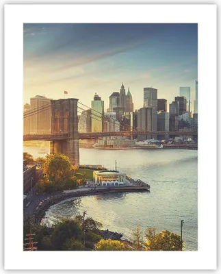 Produktbild von Poster - Poster ohne Rahmen - New York Brücke - 40x50 cm - Wand Bild - Wanddeko - Wandbilder - Kunstposter - Wandposter - Bilder - Kunstdruck - Wanddekoration - Wandbild - P2XPA40x50-4047