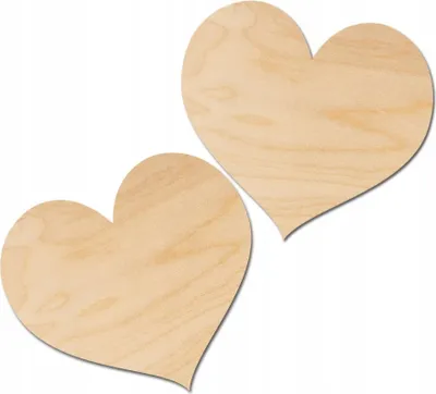 Immagine prodotto di Cuori di legno 5 cm, cuore, set di 2 decorazioni
